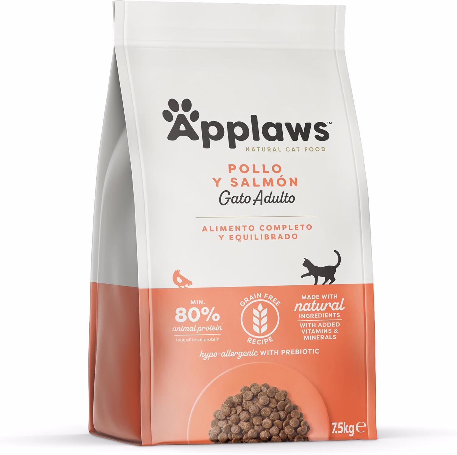Pienso seco Applaws para gatos adultos pollo con salmón — 7,5 kg