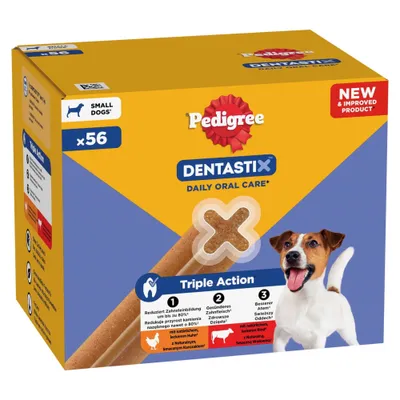 Pedigree Dentastix cuidado dental diario para perros pequeños 168 uds — Perros pequeños - 168 uds - Pack Ahorro